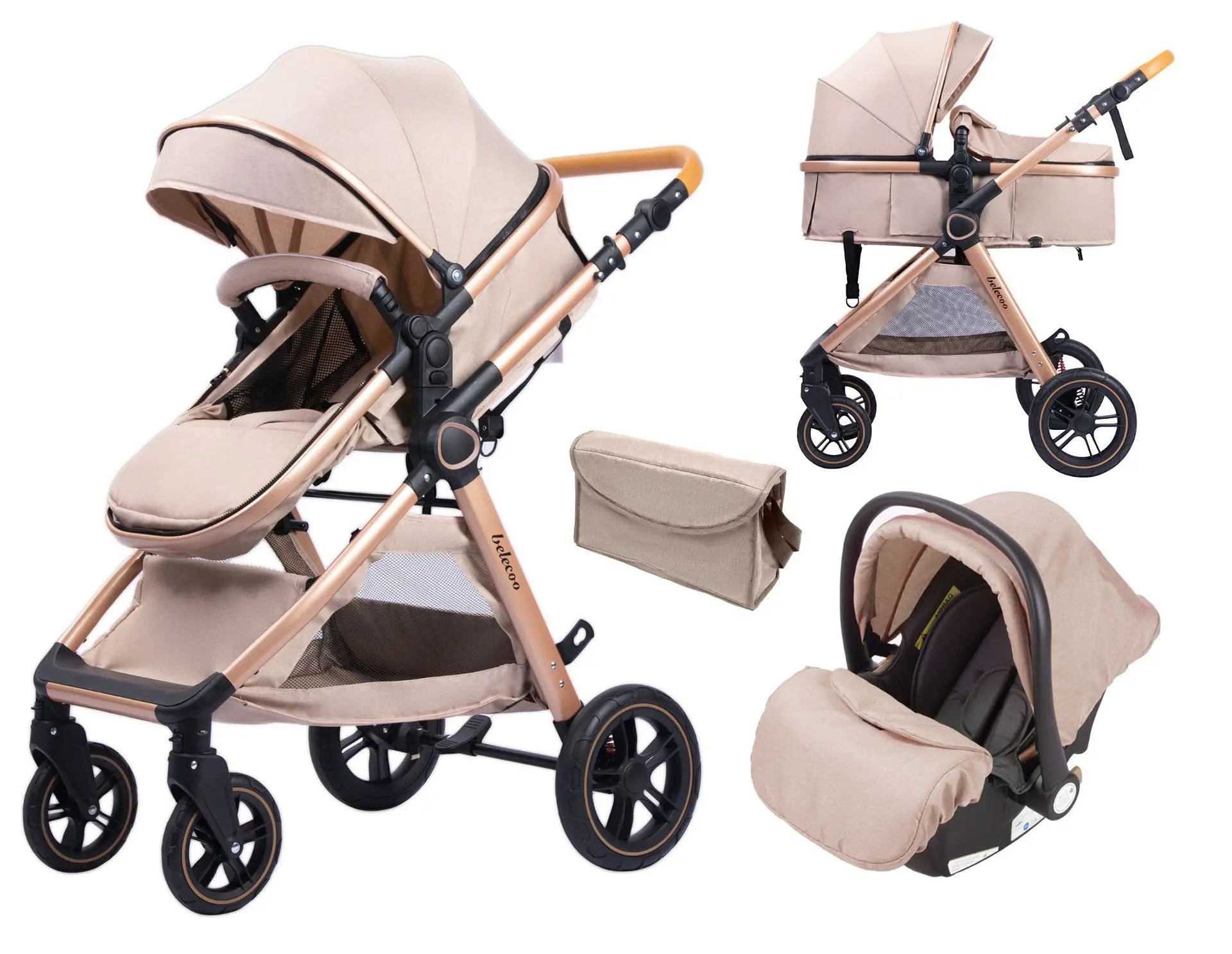 Kinderwagen Luxury Baby Stroller Pram 3 in 1 With Car Seat Poussette 3