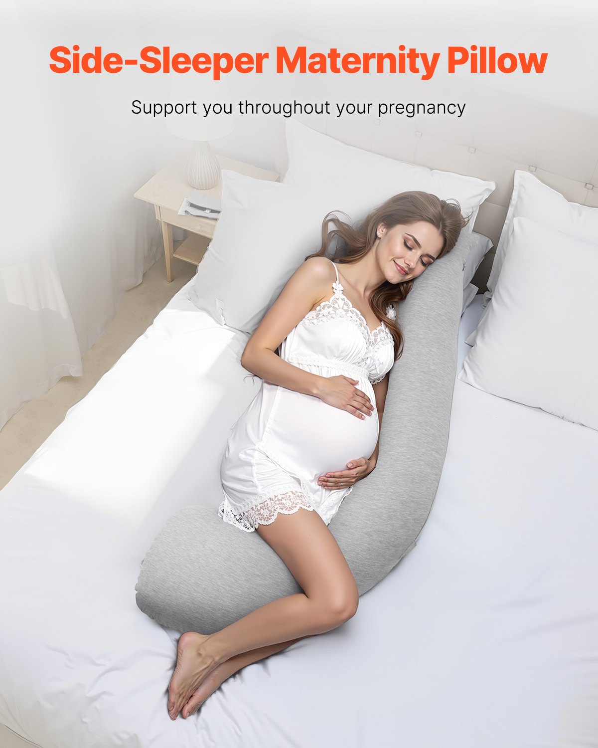 Pregnancy Pillows, L-Shaped Maternity Pillow for Pregnant Women, Soft