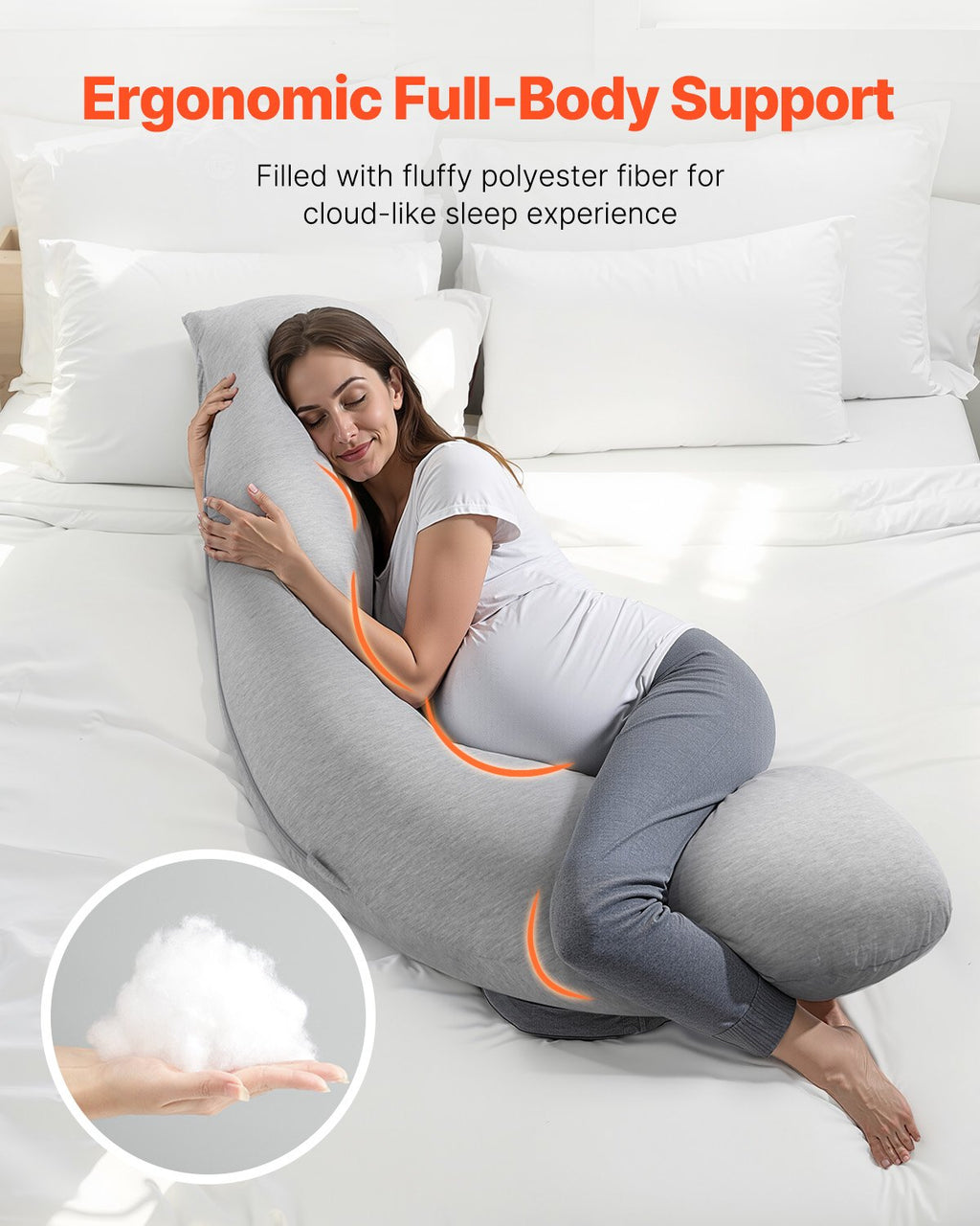 Pregnancy Pillows, L-Shaped Maternity Pillow for Pregnant Women, Soft