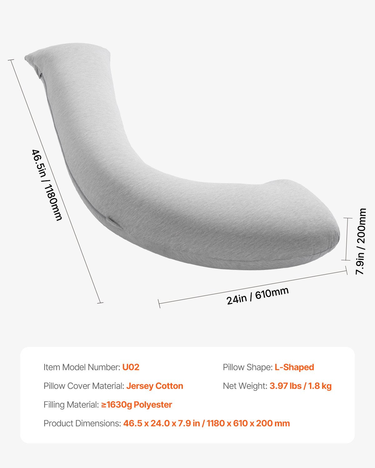 Pregnancy Pillows, L-Shaped Maternity Pillow for Pregnant Women, Soft