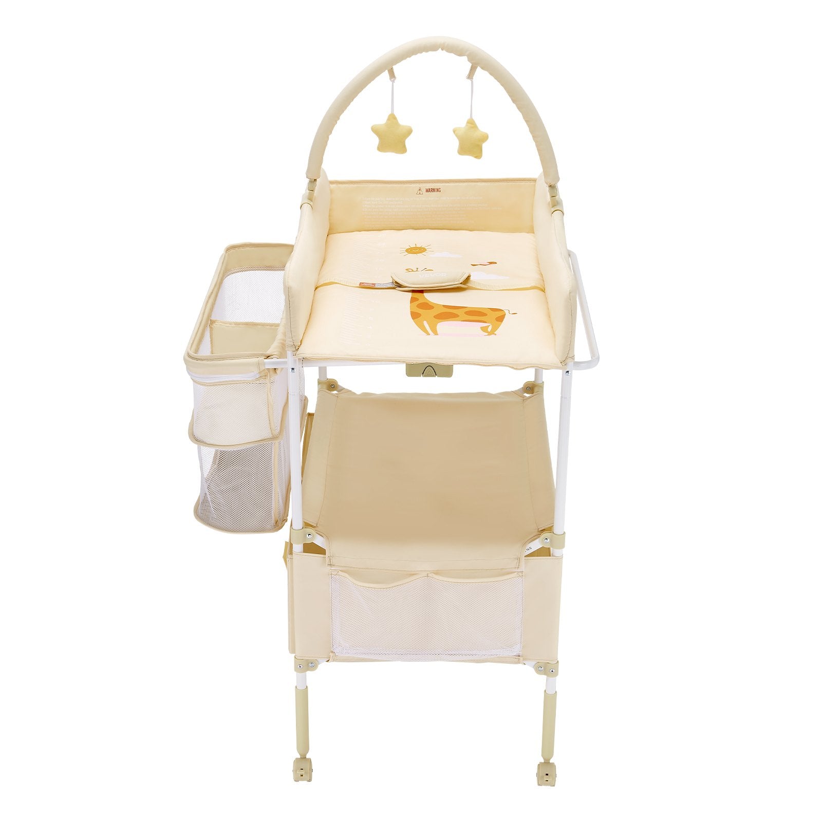 Baby Changing Table, Foldable Diaper Change Station with 2 Fabric